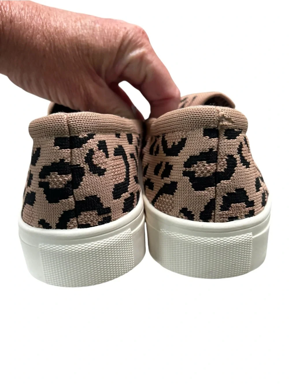 Old Navy Women's Leopard Slip-On Sneakers - Blush and Black